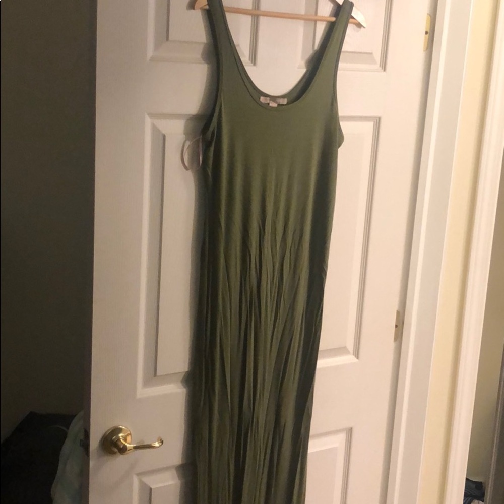 Olive Green maxi dress